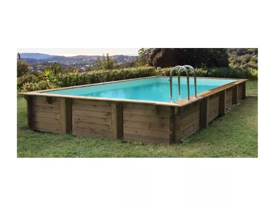 Piscine en bois 12,20x6,20 - H.1,44 m - avec filtration - BAS762OSPI - ALTANKA