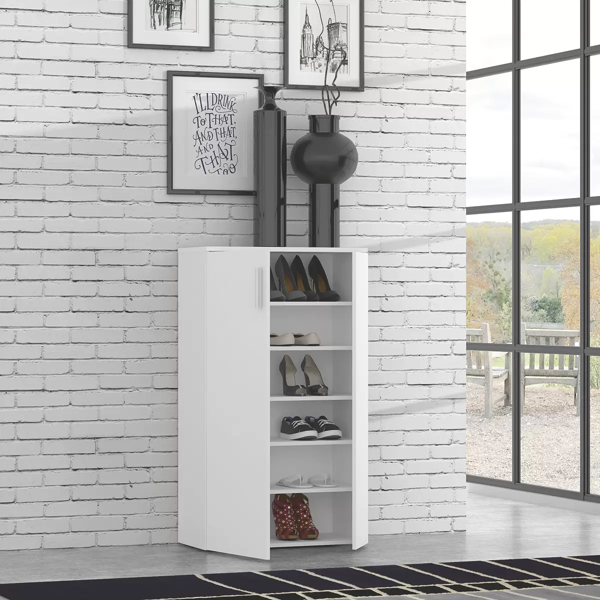 Schuhschrank BOOTS weiss