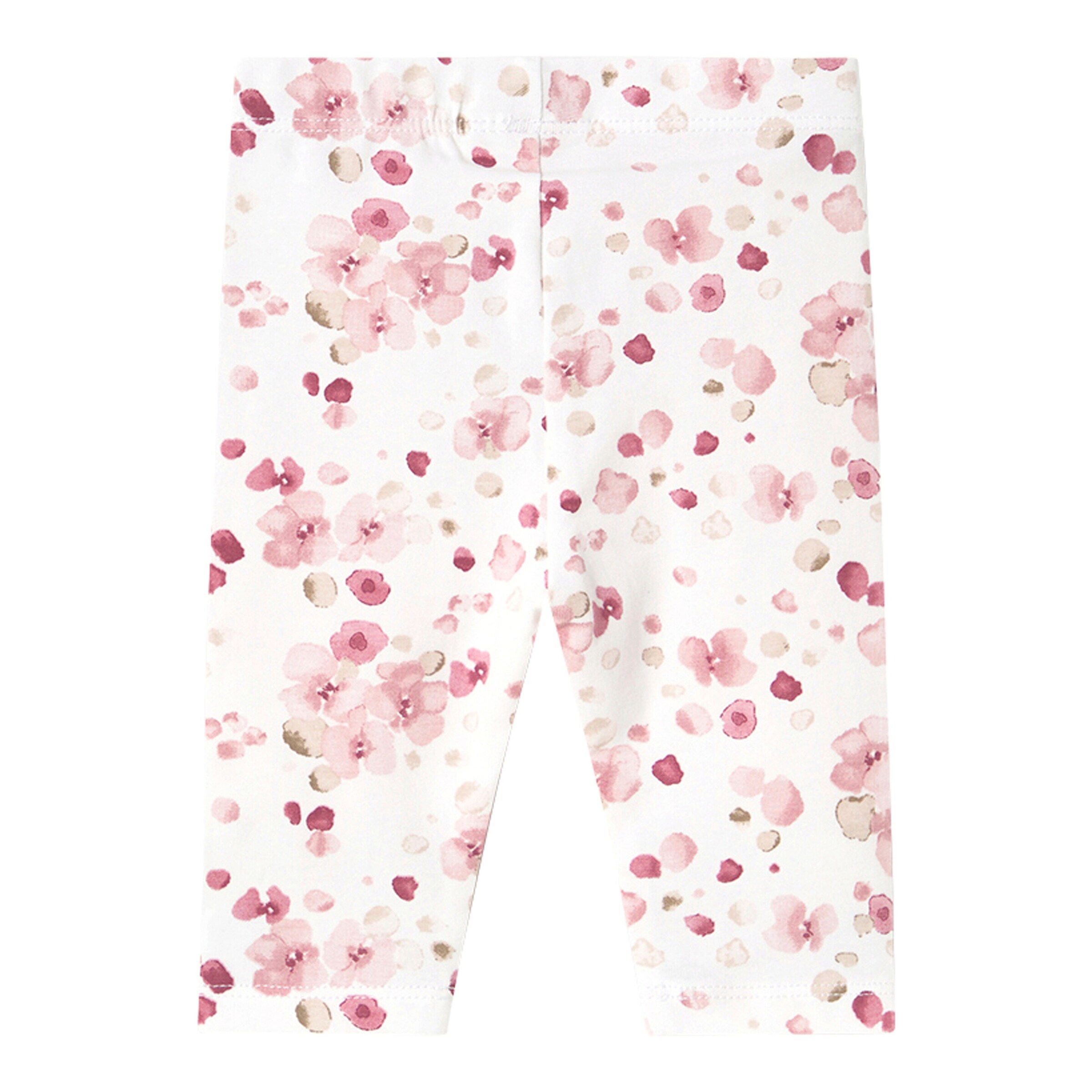 Mayoral 3-tlg. Set T-Shirt, Jacke und Capri-Leggings Blumen weiß/rosa