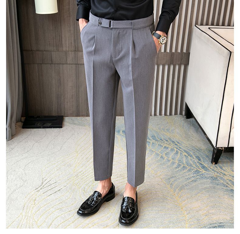 Deepwood - Effen cropped taps toelopende pantalon