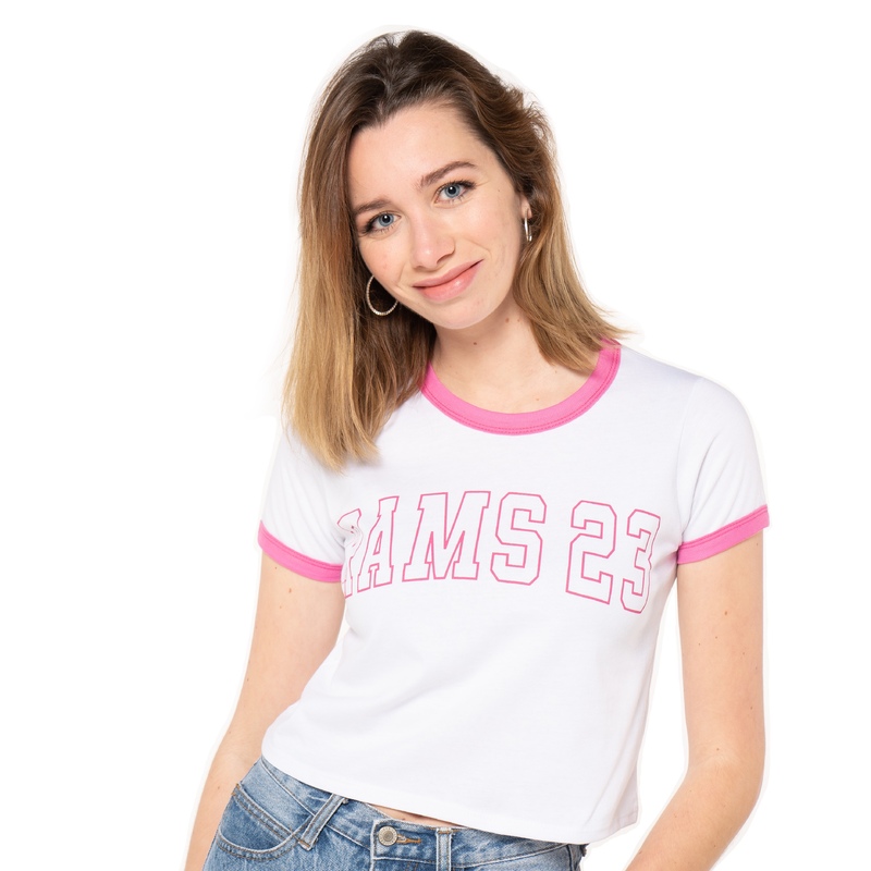Camiseta Manga Corta Silueta Contraste Rams 23