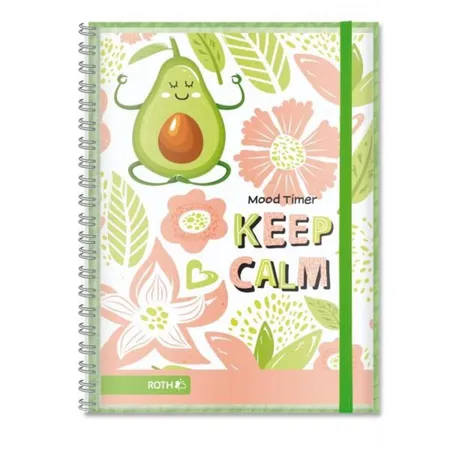 Roth Mood Timer Avodaco, 14x20 cm, Wire-O-Bindung, 1 Woche 2 Seiten, mit Wechselcover