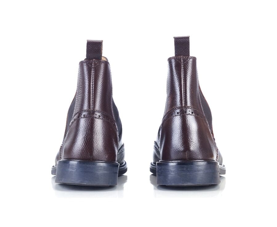 Boots cuir homme Chocolat grainé - ATWORTH GOMME CITY