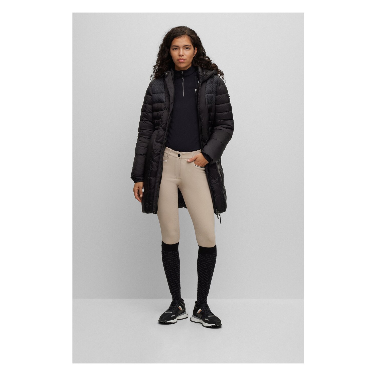 BOSS EQUESTRIAN Grip-Vollbesatz-Reithose Heather - beige