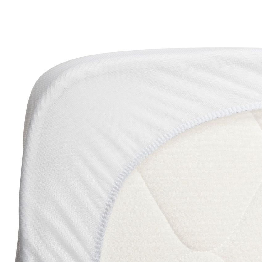 Alèse protège matelas en éponge bouclette en viscose de bambou 60x120 cm - Blanc