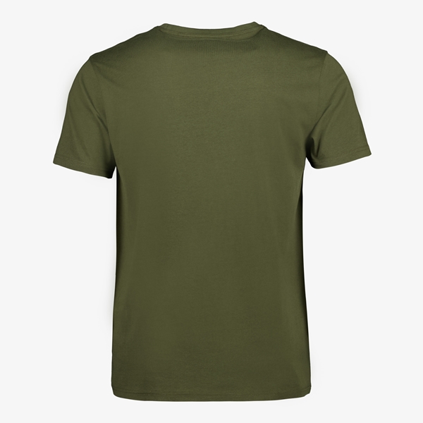 Unsigned heren T-shirt groen met opdruk