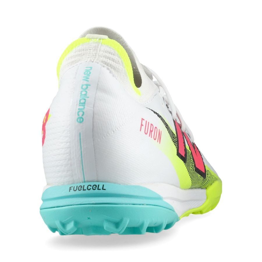 New Balance Furon V7 Pro TF - Blanc/Violet/Jaune Fluo