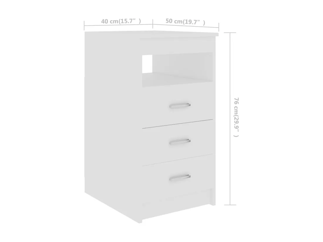 Bureau Blanc 140x50x76 cm Aggloméré