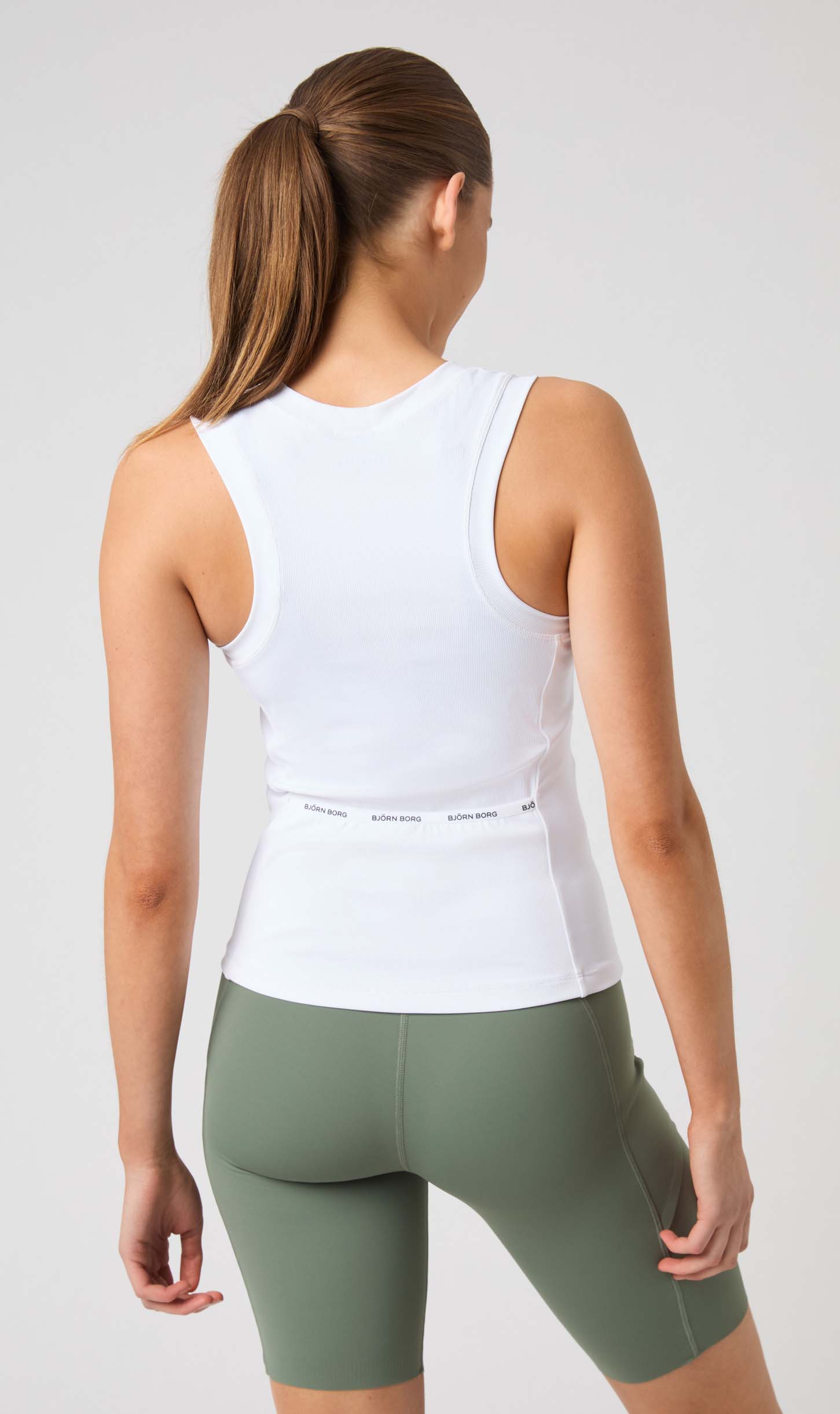 Ace Pocket Ribbed Tank Top Dame WE001/Brilliant White