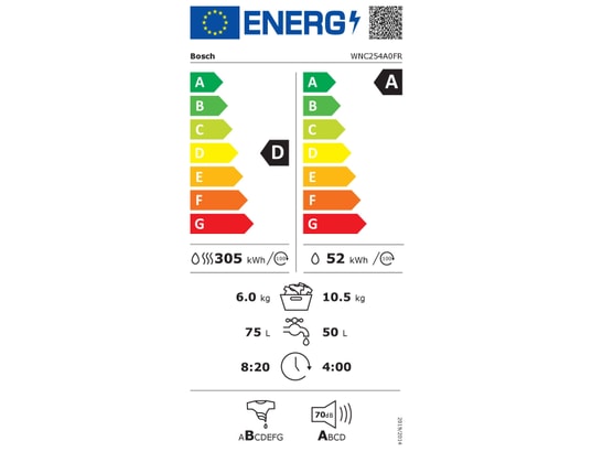 BOSCH - Lave linge sechant Frontal WNC254A0FR