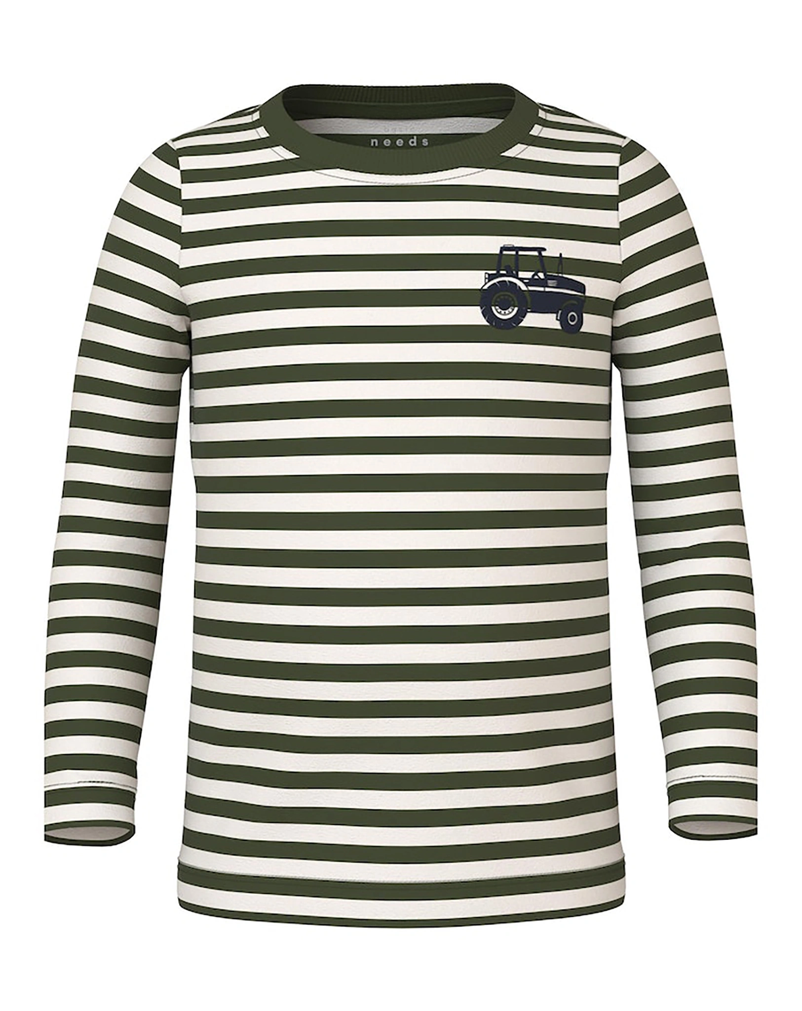 Langarmshirt NMMVILLY geringelt in rifle green