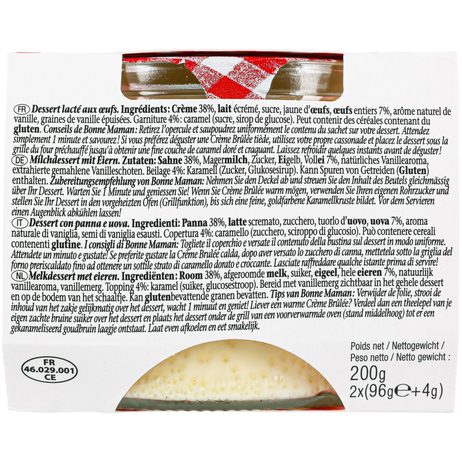 Bonne Maman Crème Brûlée 2x100g