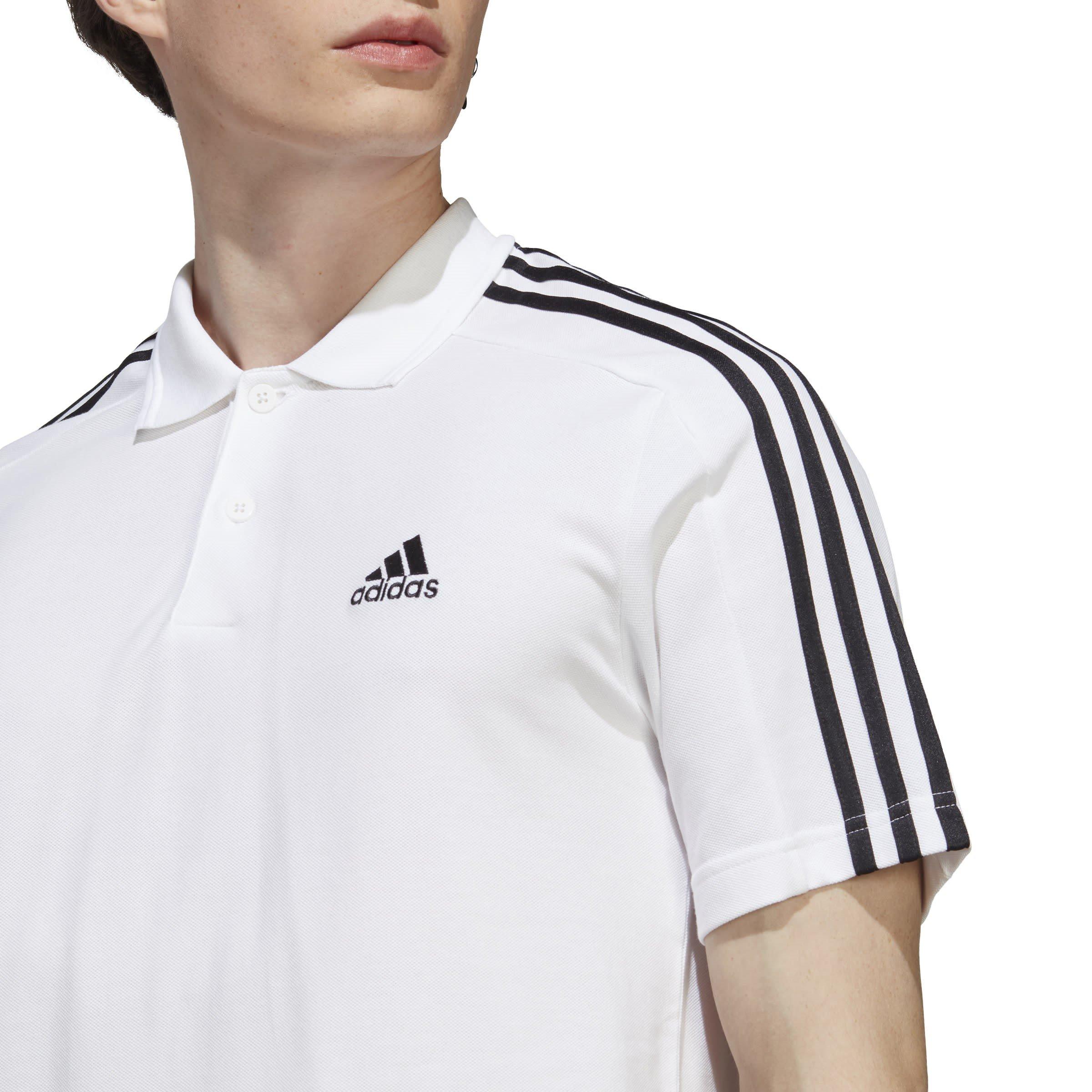 adidas Essentials Mens Cotton 3-Stripes Polo Shirt