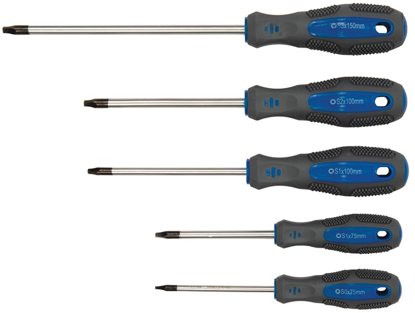 Silverline  Schraubendreher Set, 100-teilig    Handwerkzeuge mit ergonomischen Weichgriffen