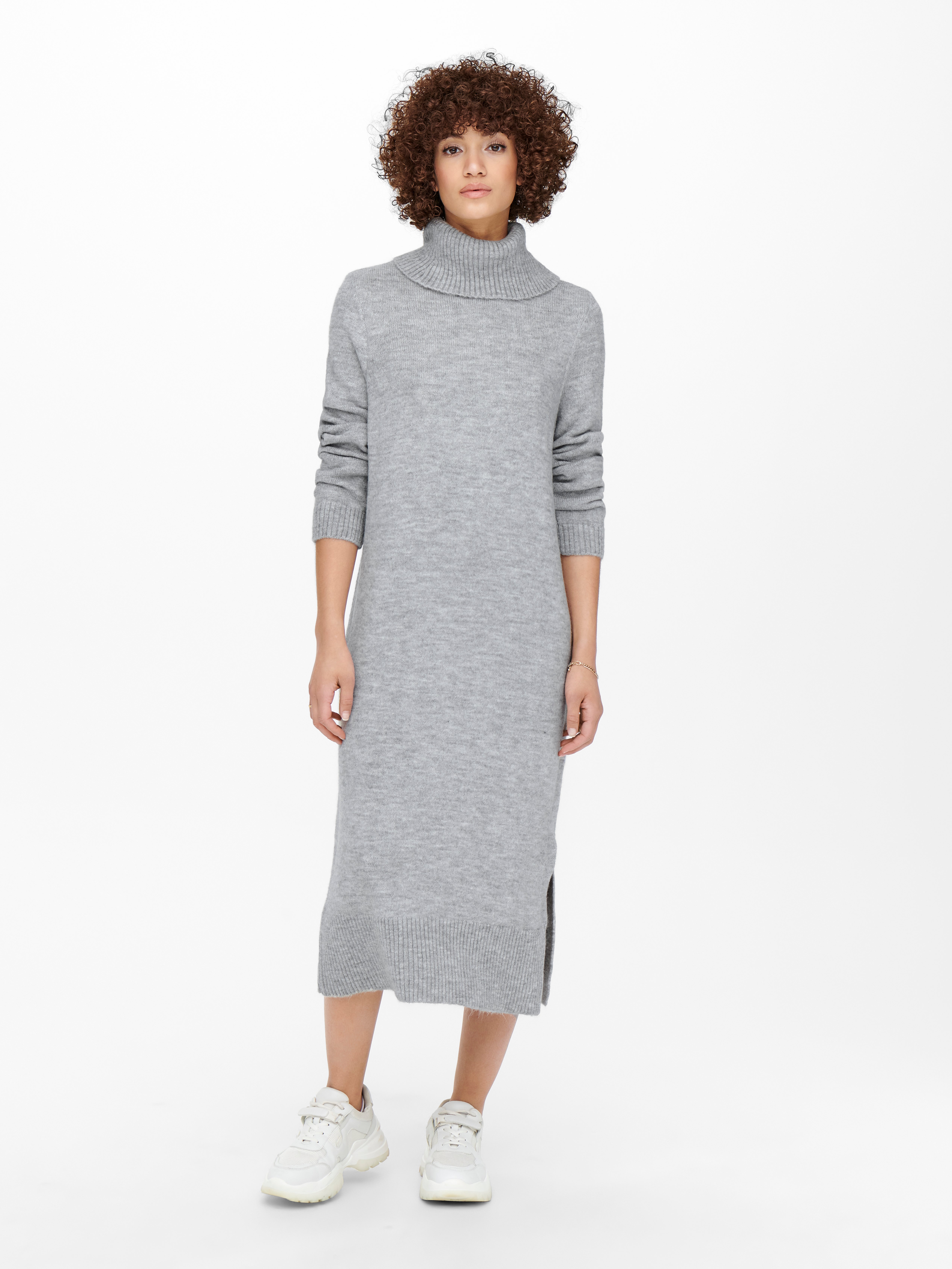 ONLBRANDIE Langes Kleid Light Grey Melange