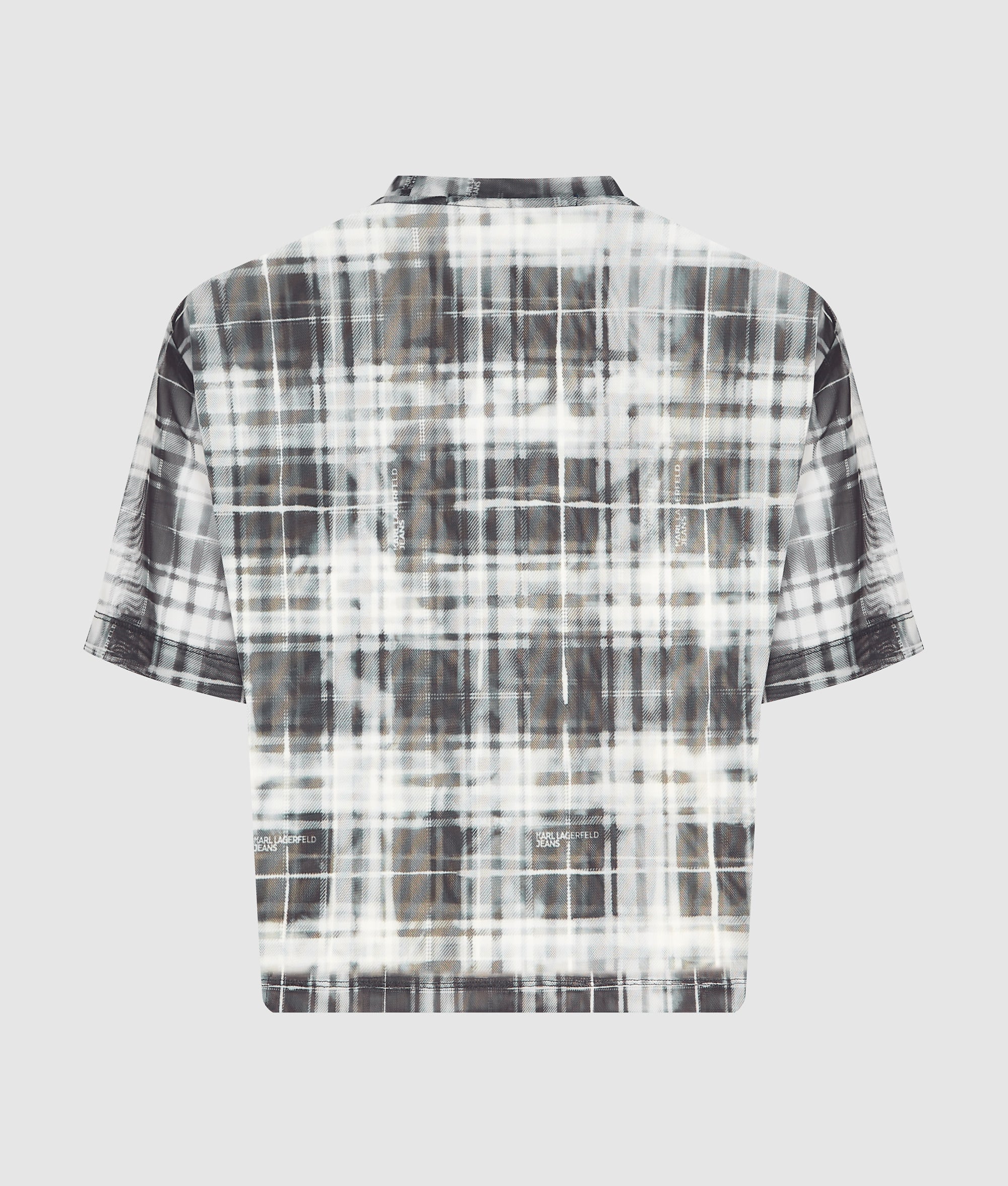 Geruit mesh T-shirt