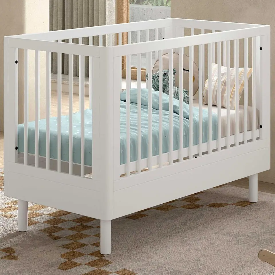 Babybed Forrest 60 x 120cm - verstelbaar - wit beukenhout