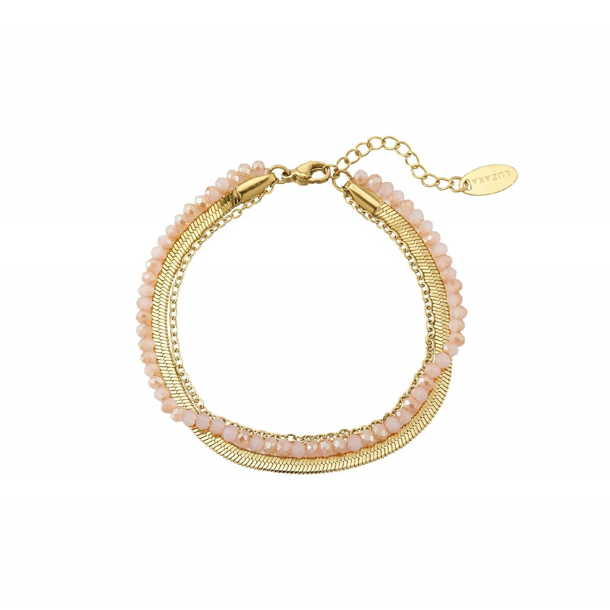 Bracelet Karina acier doré or et cristal