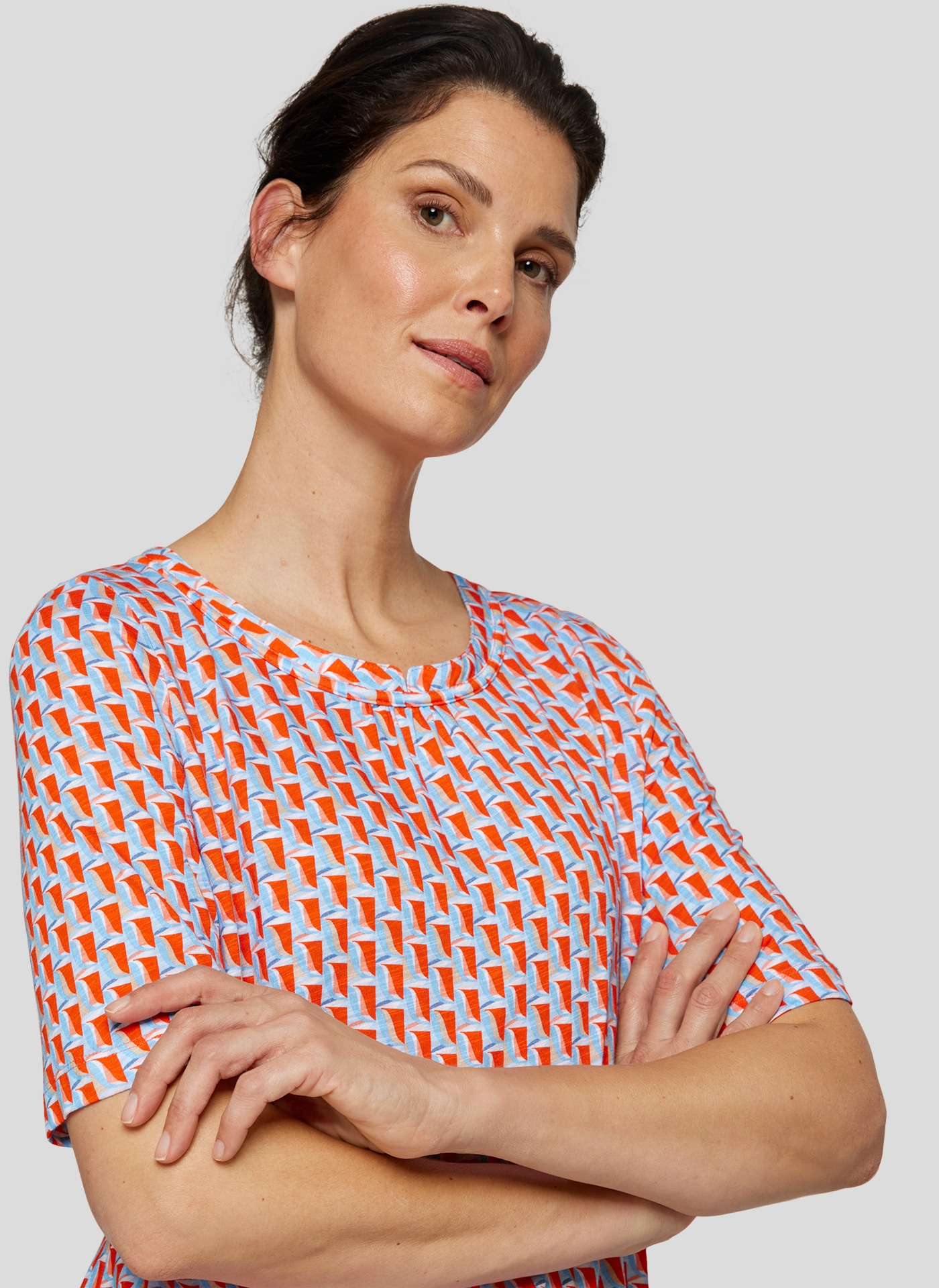 Rabe Rundhalsshirt , mit grafischem Muster