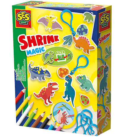 SES Creative Kreatives Spielset - Schrumpffolie - Dinosaur Schlü