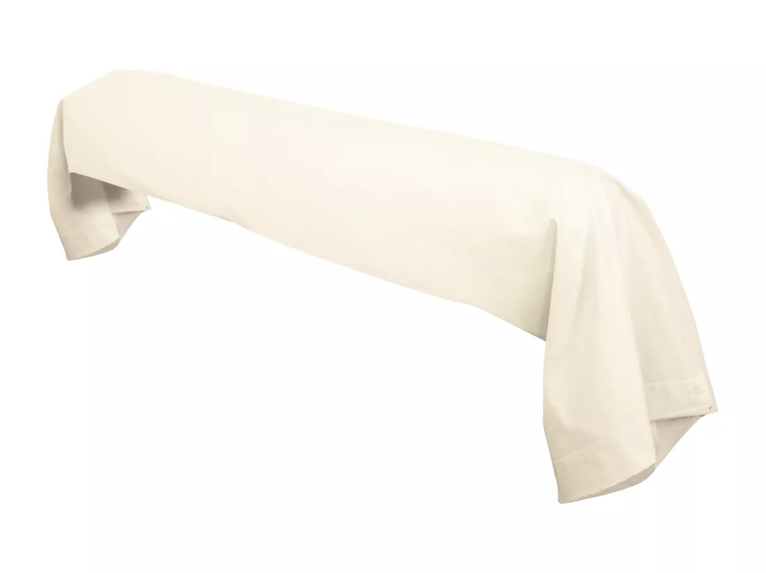 Taie de traversin uni 185X43 cm coton ALTO Crème