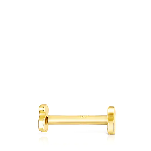 Piercing de orelha TOUS com motivo de urso em ouro