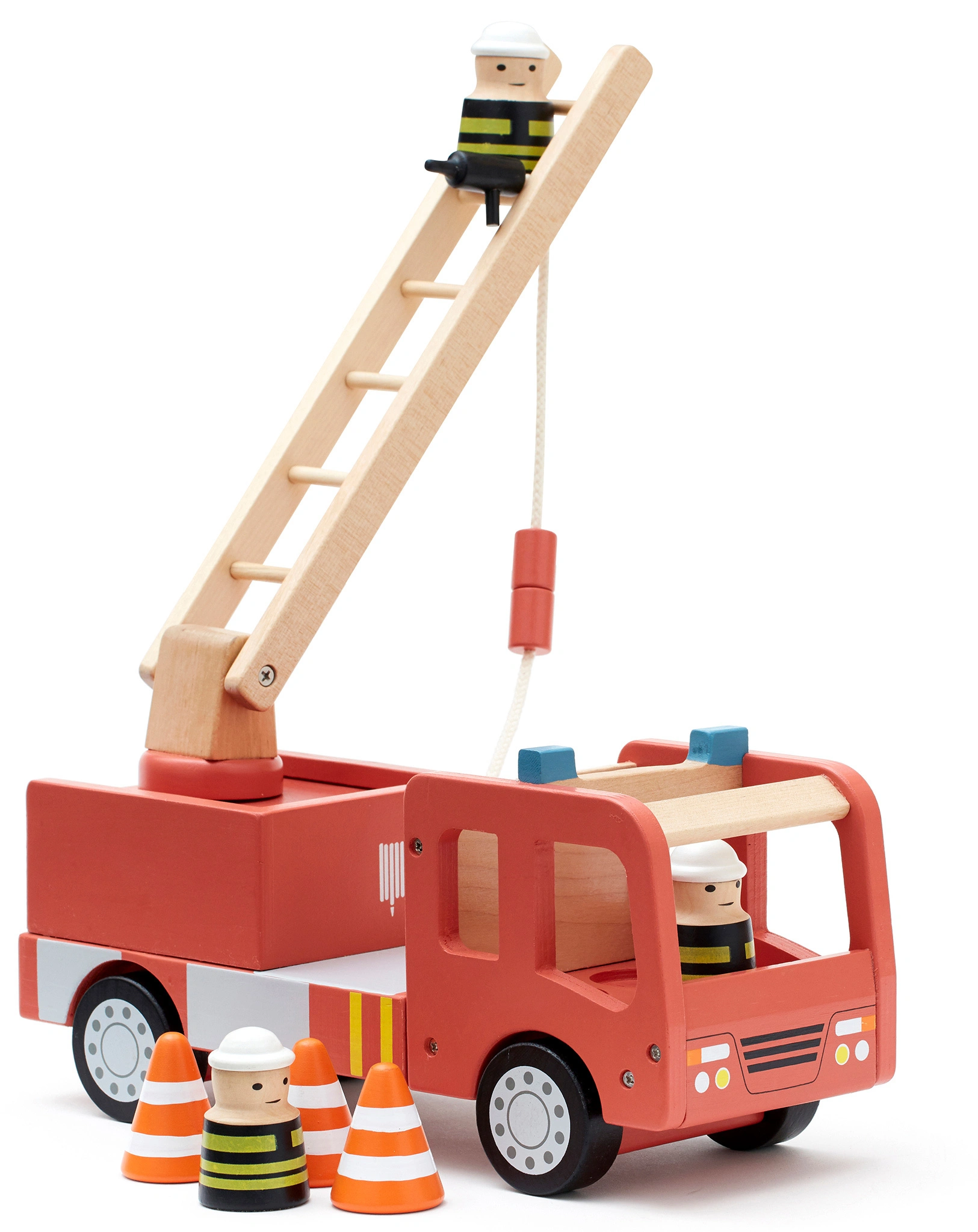 Holz-Feuerwehrauto AIDEN in rot