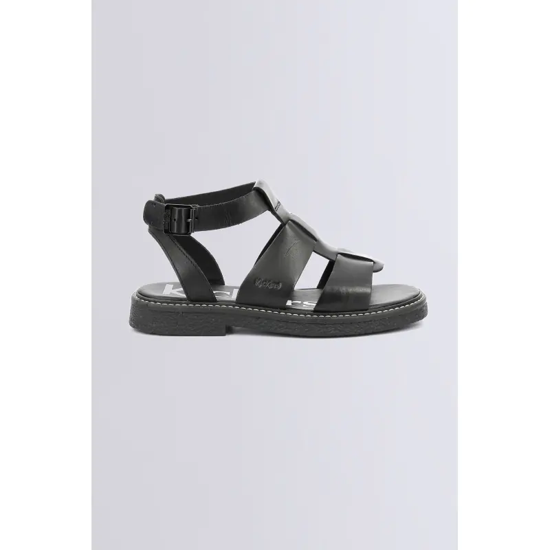 Kick lila Noir SANDALES Cuir Femme