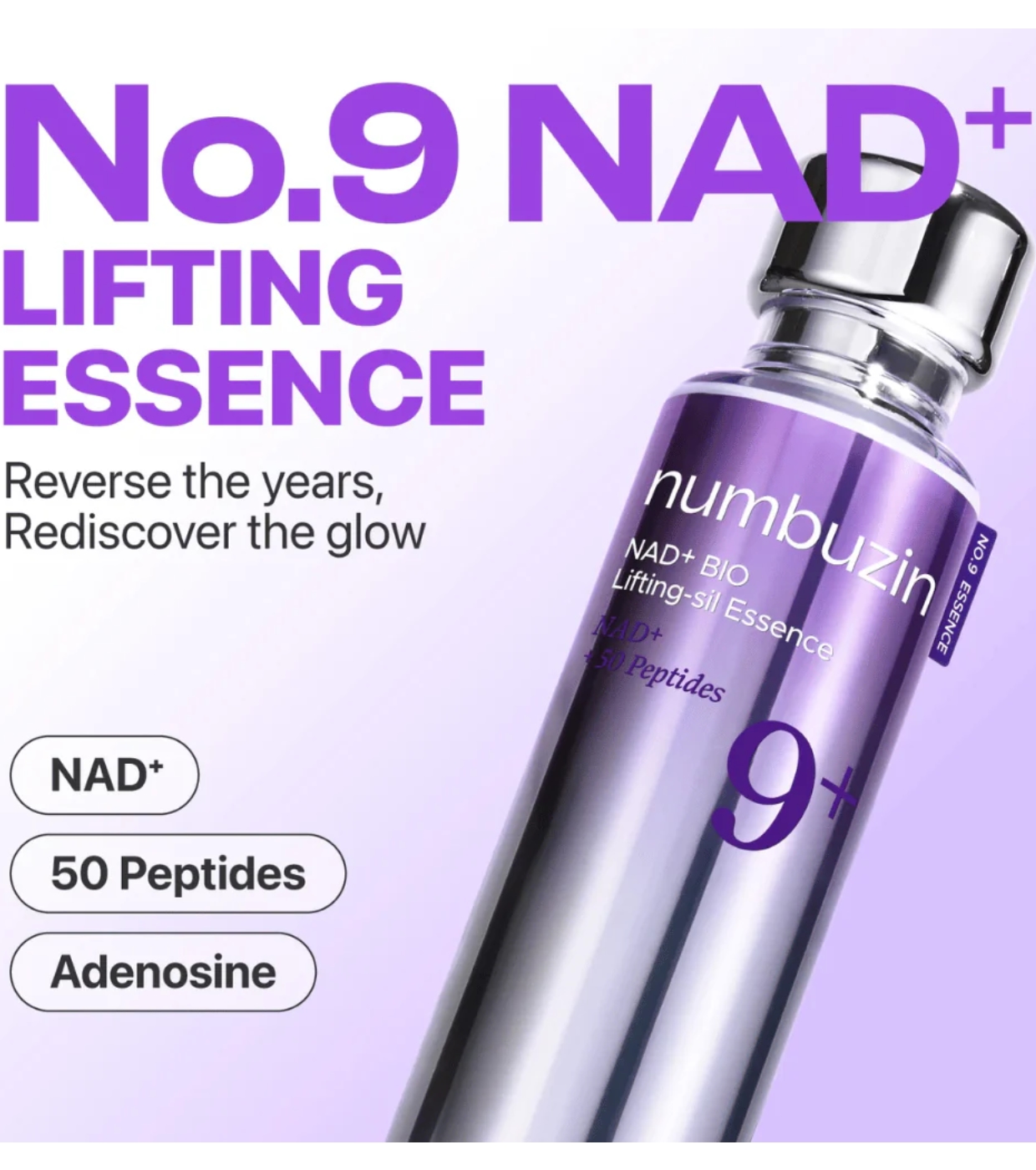 Numbuzin - Essência antienvelhecimento 9+ NAD+ Bio Lifting-sil