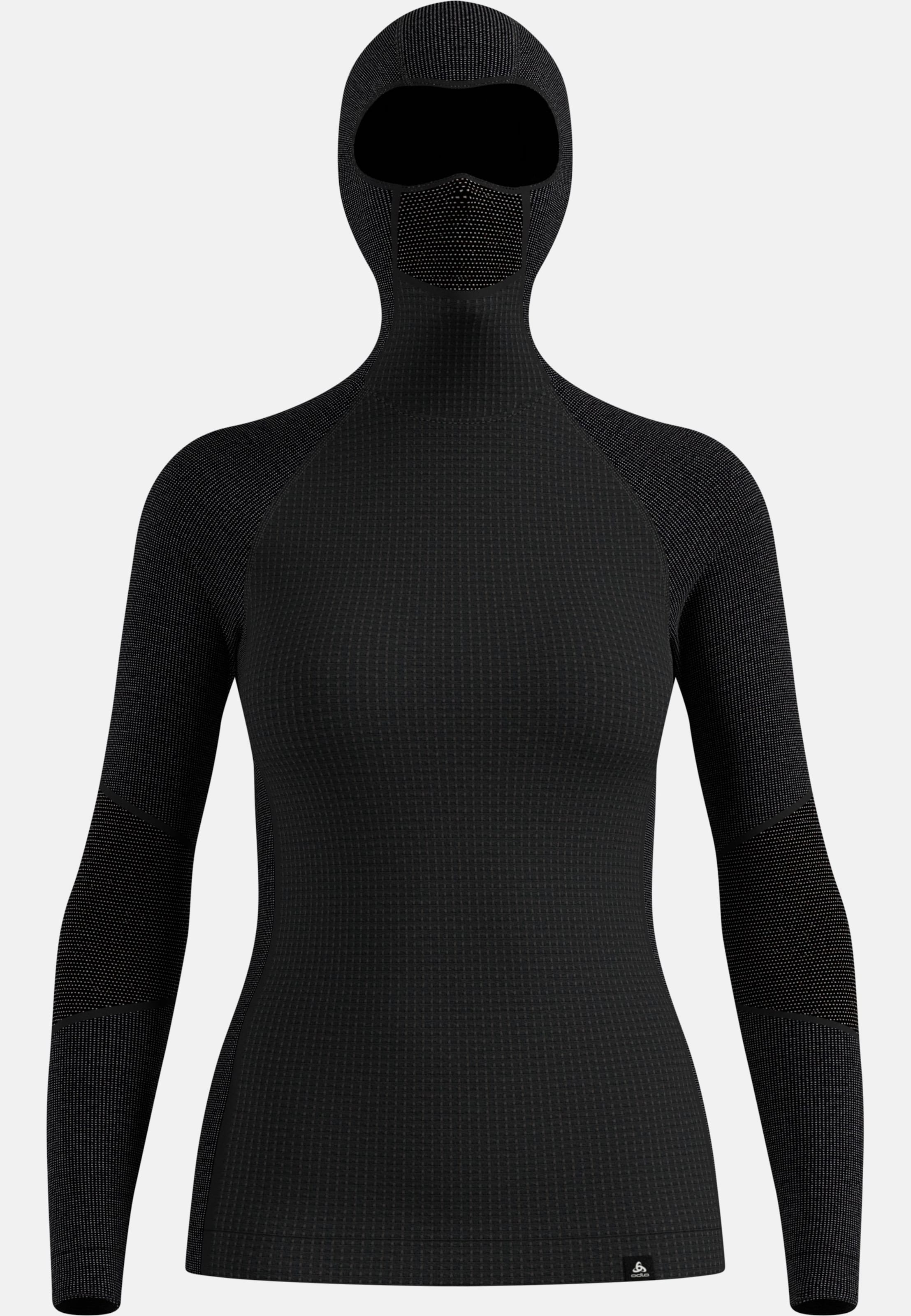 Seamless Performance Wool Funktionsshirt mit Gesichtsschutz in black