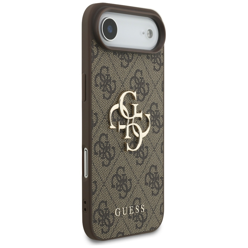 iPhone Air Leder Hardcase Hülle 4G Big Metal Logo (GUHCP17M4GMGBR) - Braun