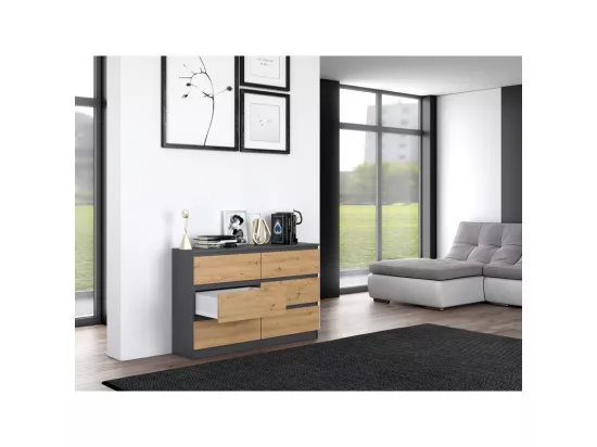Commode Malwa M6/120 ANTHRACITE ARTISAN
