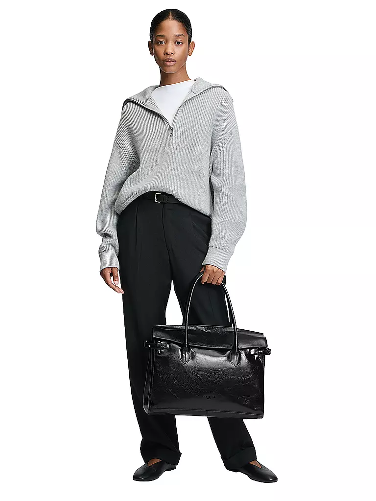 LIEBESKIND BERLIN Ledertasche - Henkeltasche GLORIA SATCHEL Large schwarz