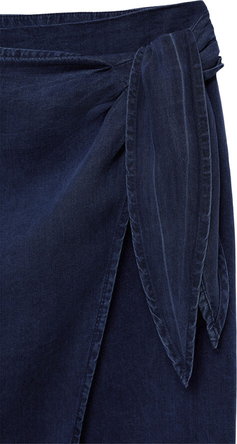 MANGO Lyocell sarong skirt Open blue