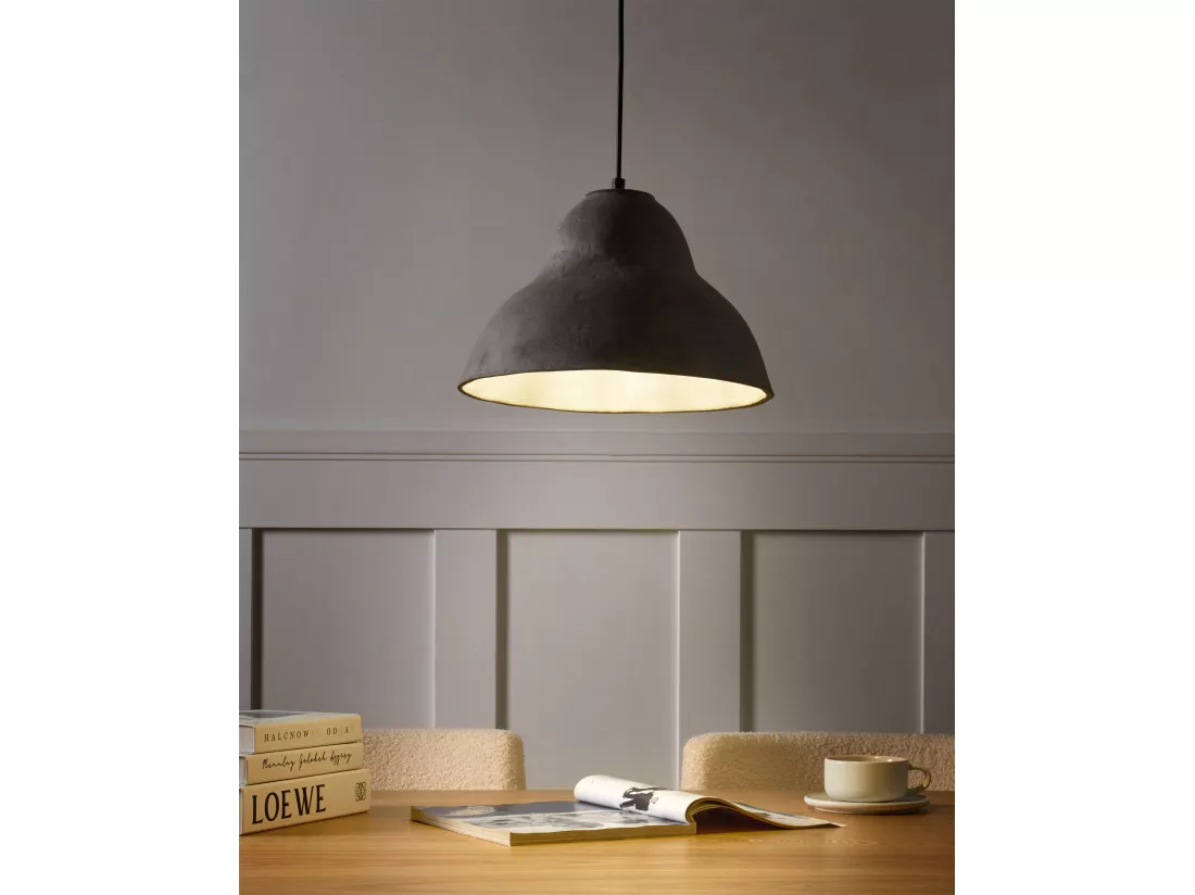 Lampe suspension KABALEBO Papier-mâché Gris