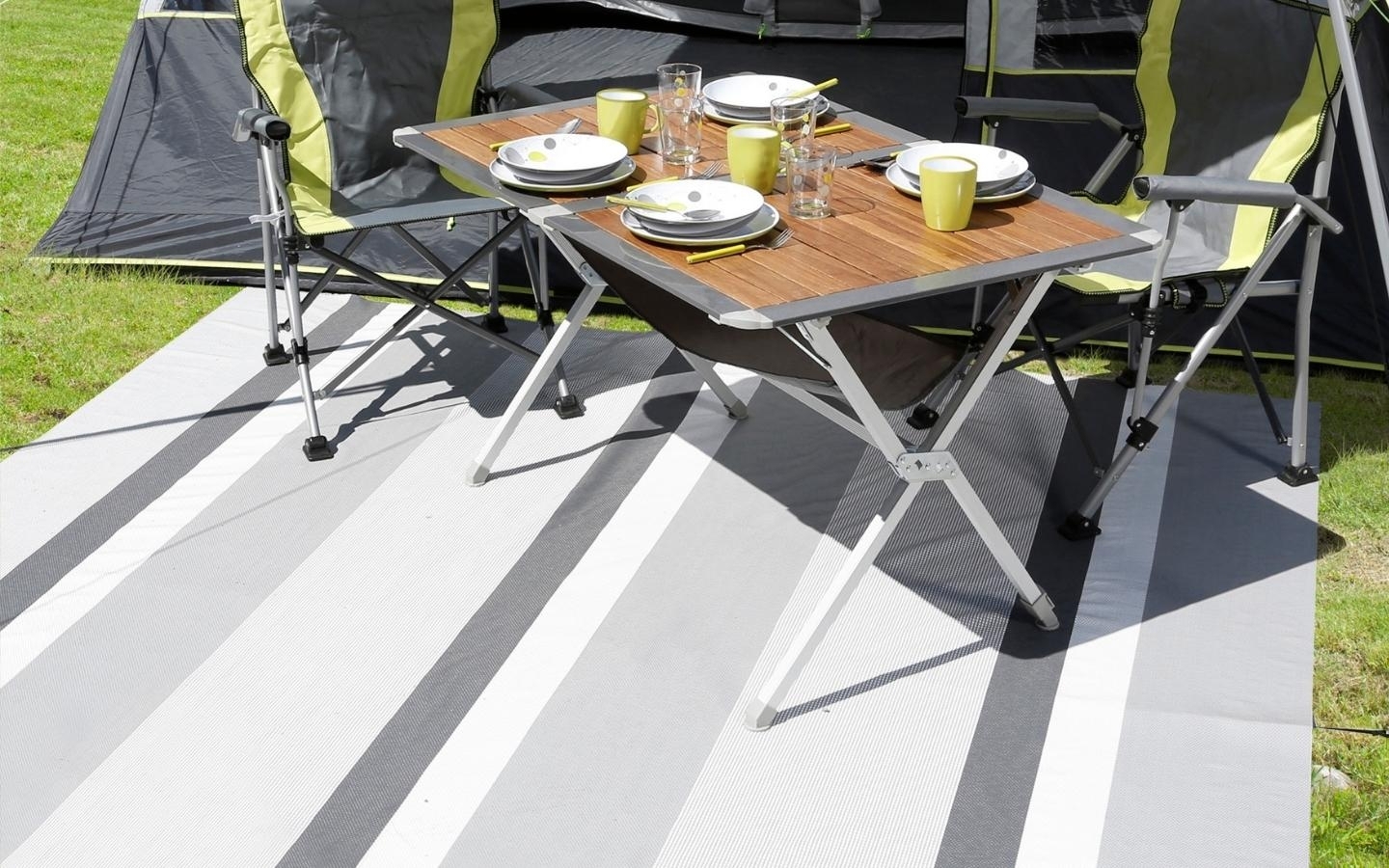 Brunner Kinetic 500 Vorzeltteppich 250 x 600 cm grau