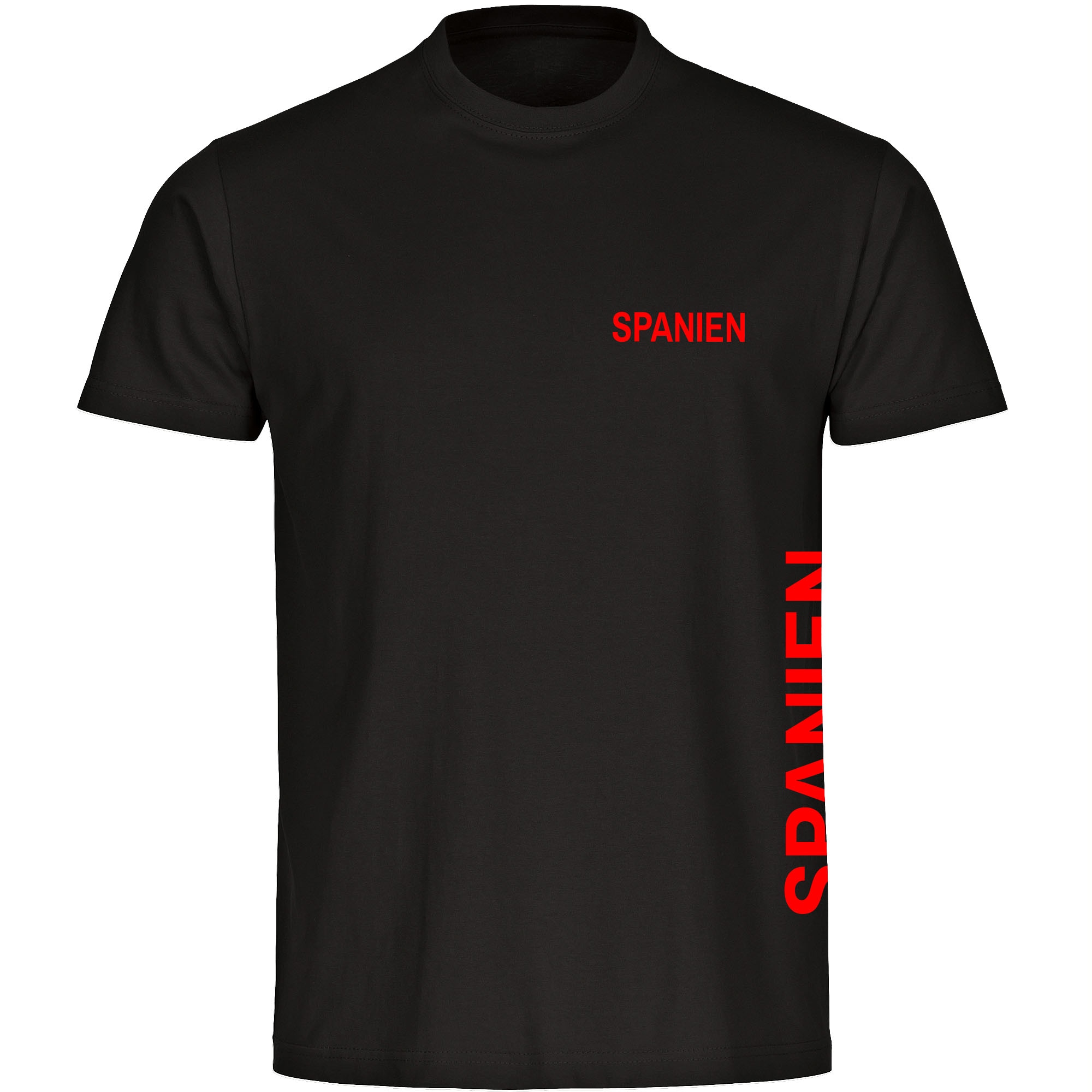multifanshop® Herren T-Shirt - Spanien - Brust & Seite - Druck rot