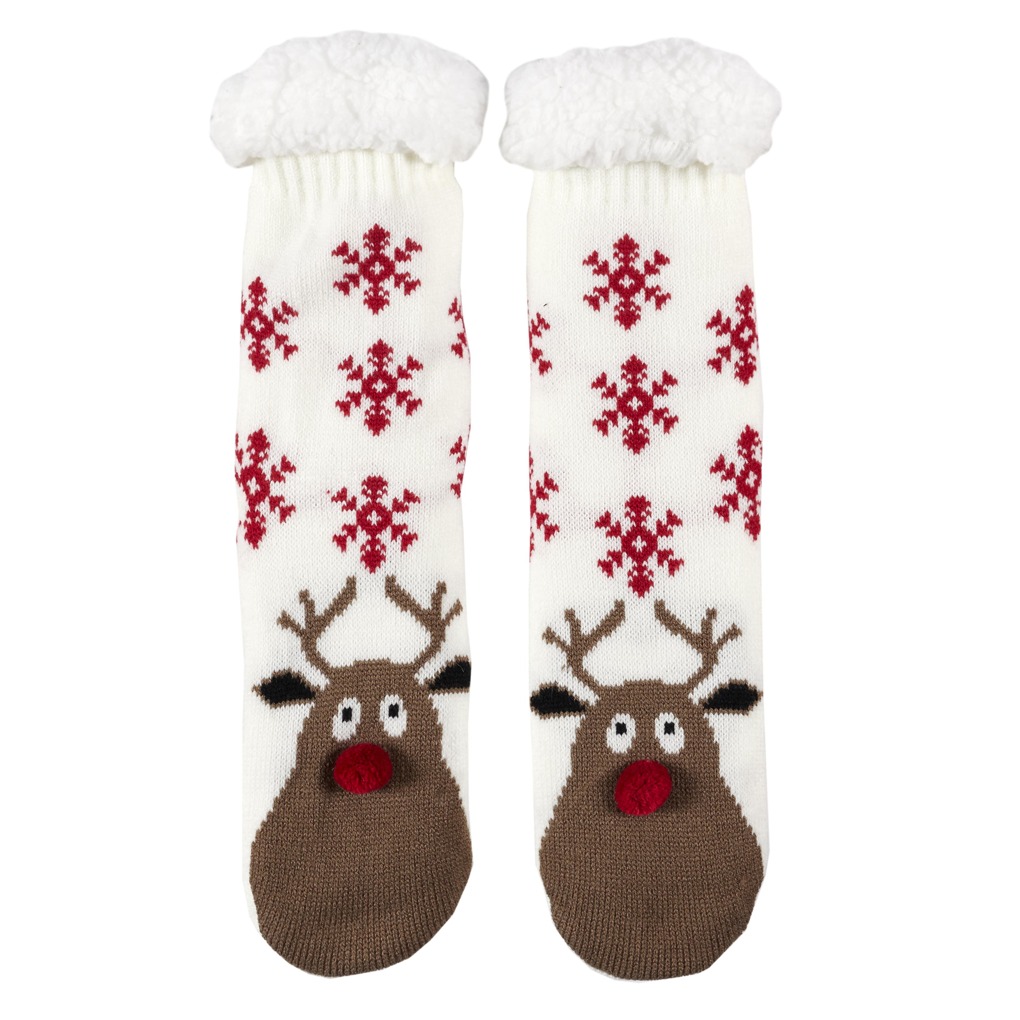 CHAUSSETTES SHERPA RENARD ET RENNE ADULTE