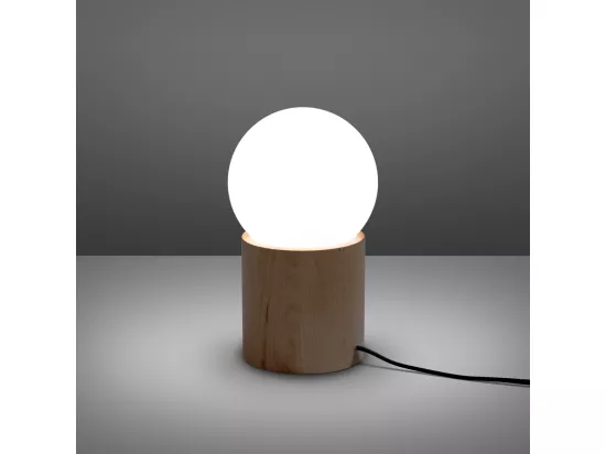 Lampes de bureau Boomo moderne en bois - 1 sources lumineuses - L.12 x H.21 cm - bois naturel
