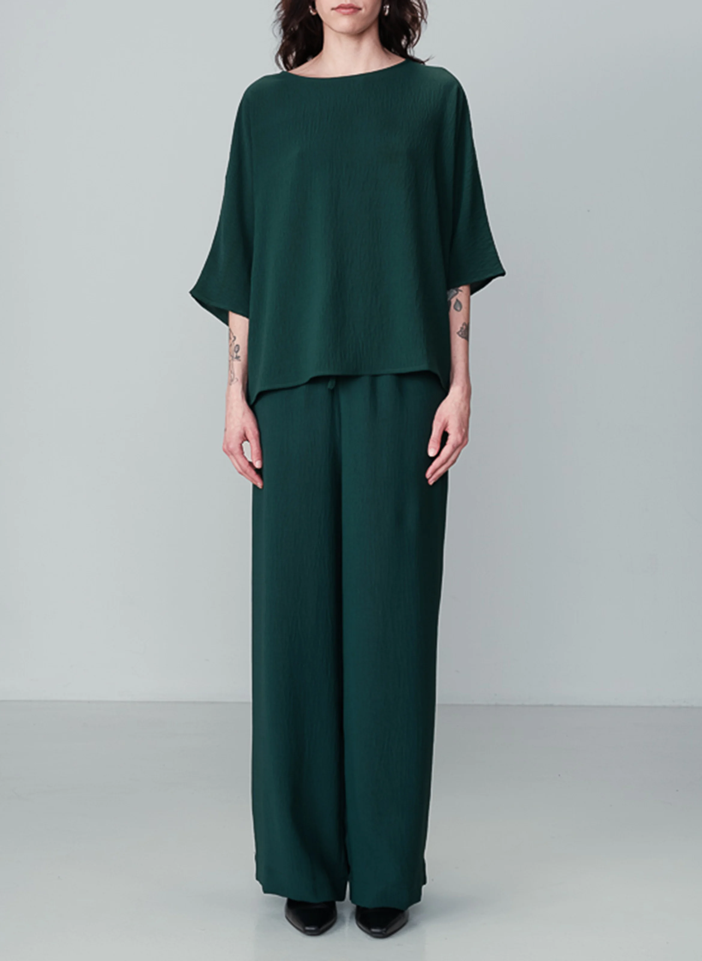 NAVEL - Top col rond ample | Vert