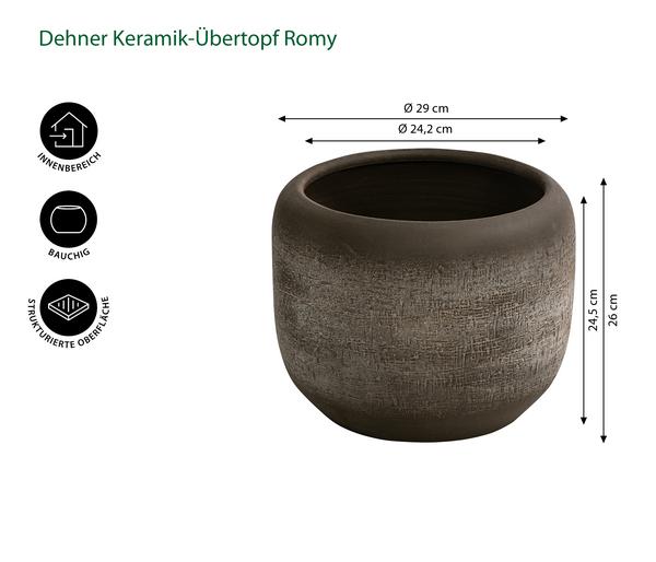 Dehner Keramik-Übertopf Romy, bauchig