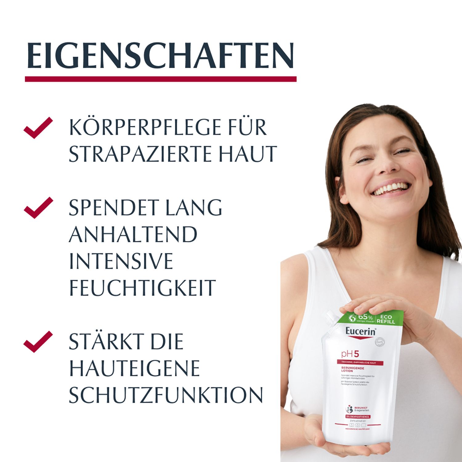 Eucerin® pH5 Lotion – beruhigt strapazierte, empfindliche und trockene Haut & macht die Haut widerstandsfähiger - Jetzt 3€ sparen mit Code 