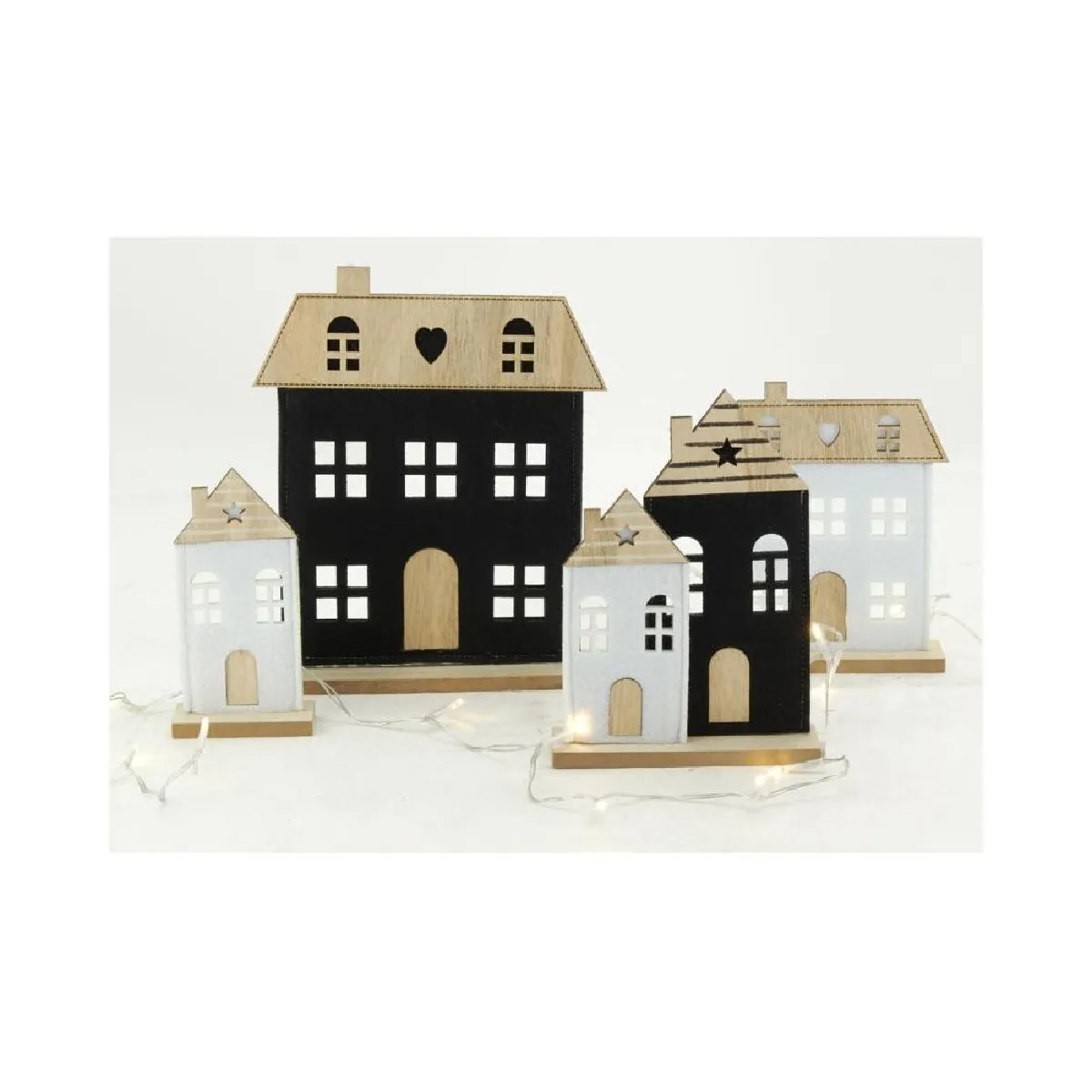 Aubry Gaspard Village de Noël Feutrine et Bois