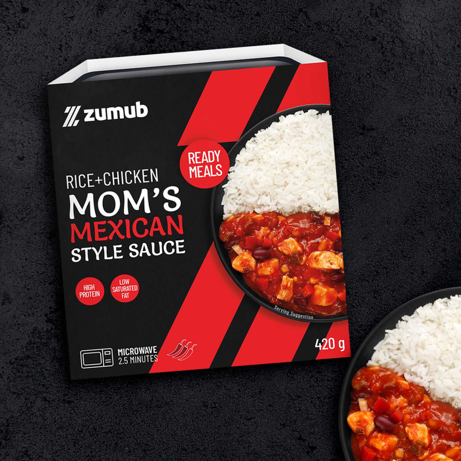 Refeição pronta Zumub Frango ao estilo mexicano 420g