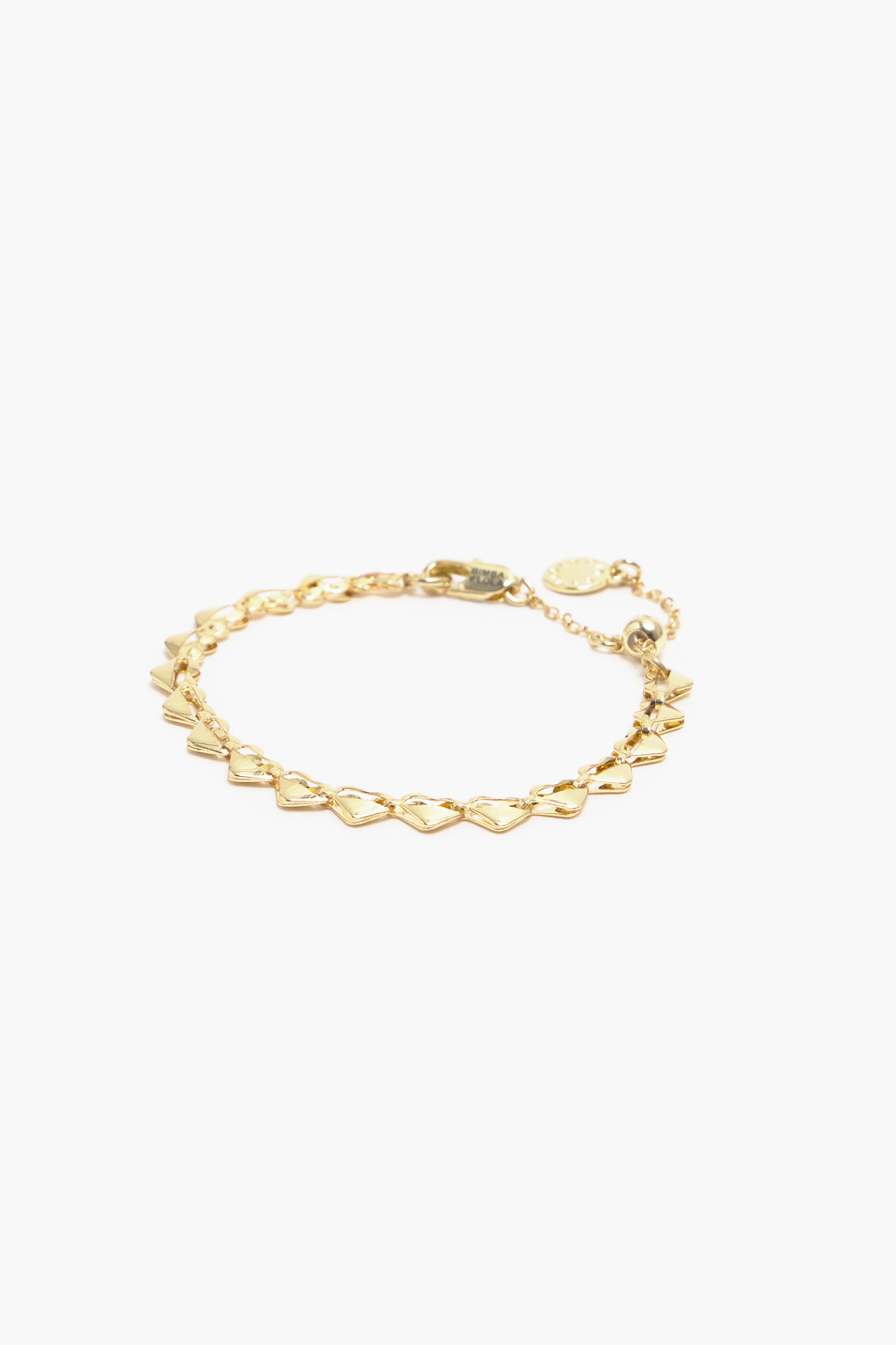 Pulseira de coração dourada