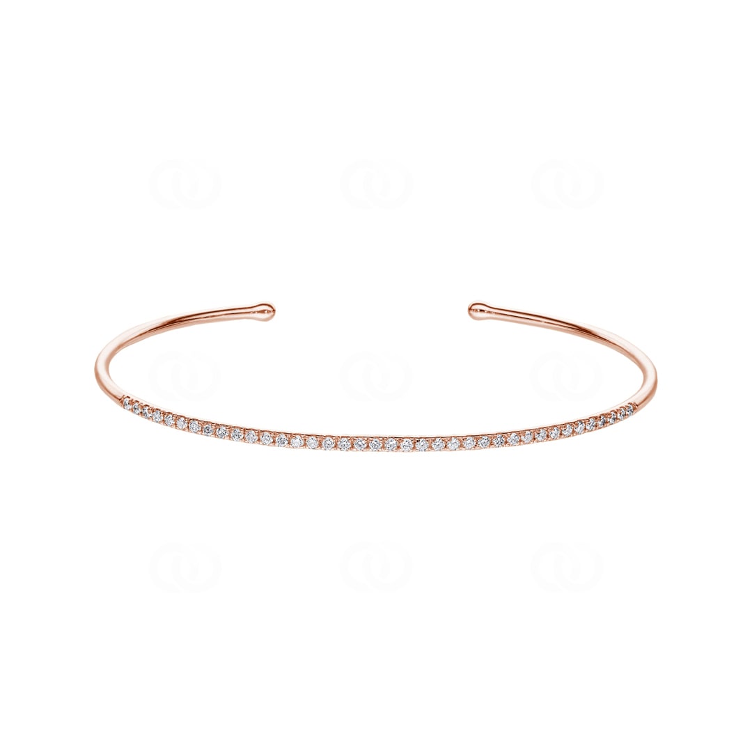 0.47 Karat Diamantarmreif offen 750/18 K Roségold