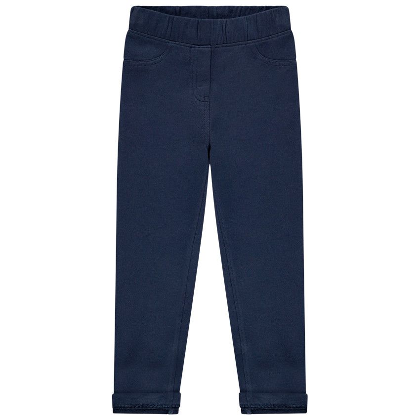 Jegging uni pour enfant fille - Bleu marine