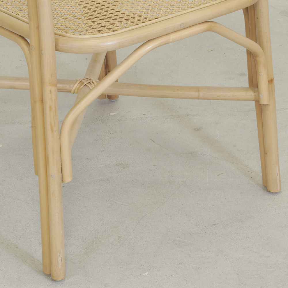 Fauteuil rotin et cannage miel