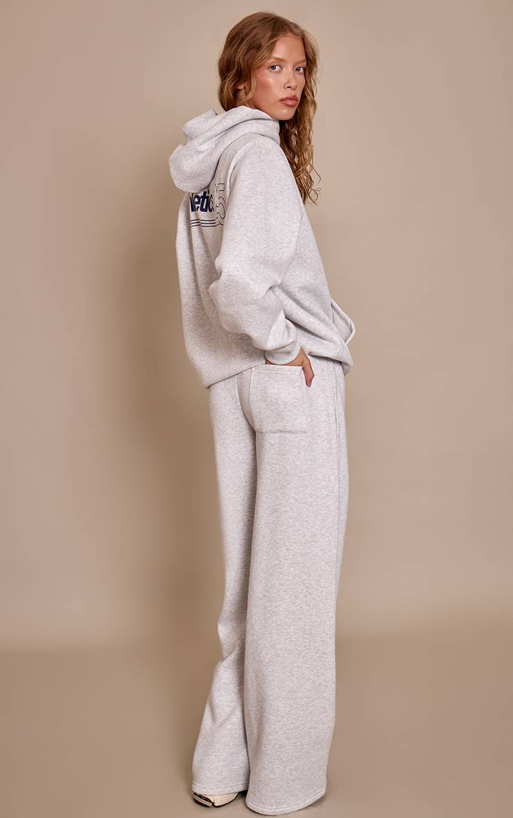 Gris Cendré Pantalon De Jogging Droit En Molleton De Coton Athletics 25