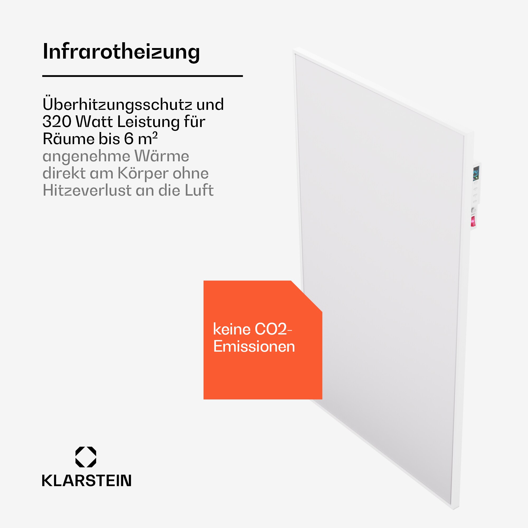 Wonderwall Air Smart 600 Infrarotheizung 60x100cm App 600W Weiß 600 W